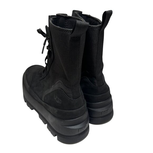 UGG The Ugg Lug Sneaker Boots Weatherproof Tactical Black Canvas size 8.5 Women - Picture 7 of 8